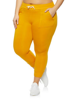 plus size drawstring joggers