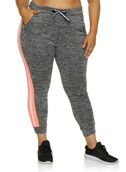 plus size fleece lined joggers