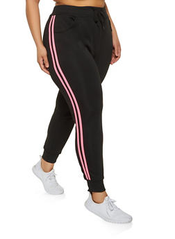 plus size drawstring joggers