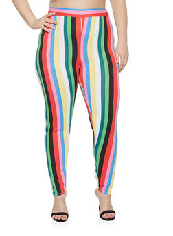plus size vertical striped pants