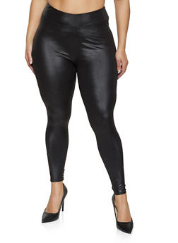 leather pants plus size black