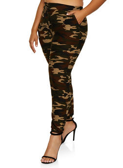 plus size camo joggers