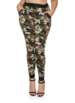 plus size camo joggers