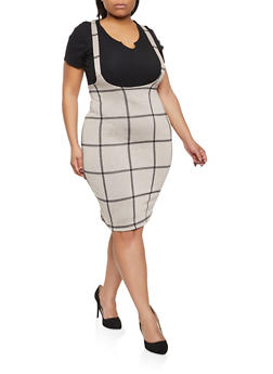 plus size khaki skirt top