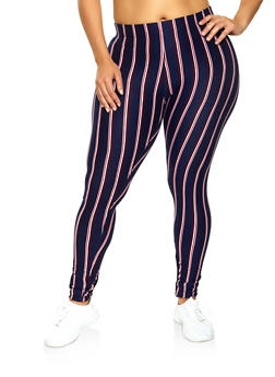 plus size vertical striped pants
