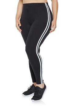 plus size side stripe pants