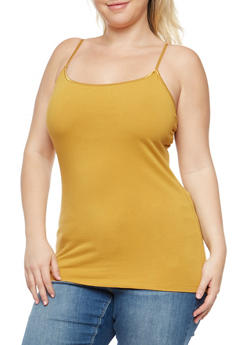 Plus size yellow tank top Clearance
