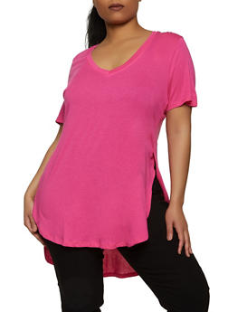 hot pink plus size t shirt