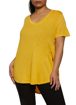 mustard yellow top plus size