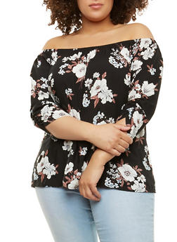 Off The Shoulder Tops for Plus Size Women | Rainbow