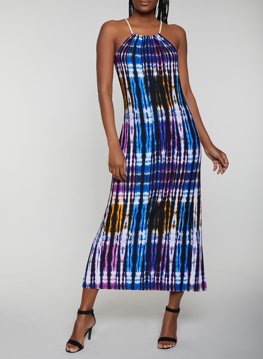 long tie dye maxi dress