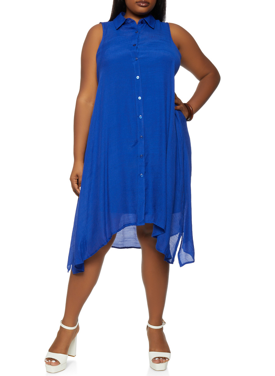 collared shirt dress plus size