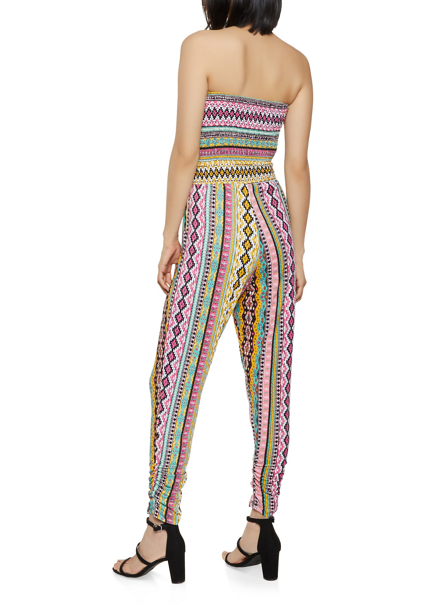 Smocked tube jumpsuit Clearance