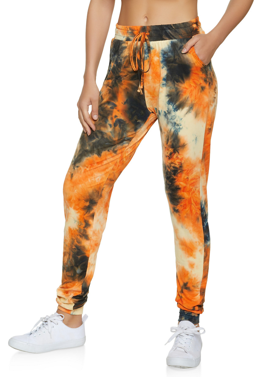 Tie Dye Smocked Waist Joggers by Rainbow, available on rainbowshops.com for $8.99 Vanessa Hudgens Pants Exact Product 