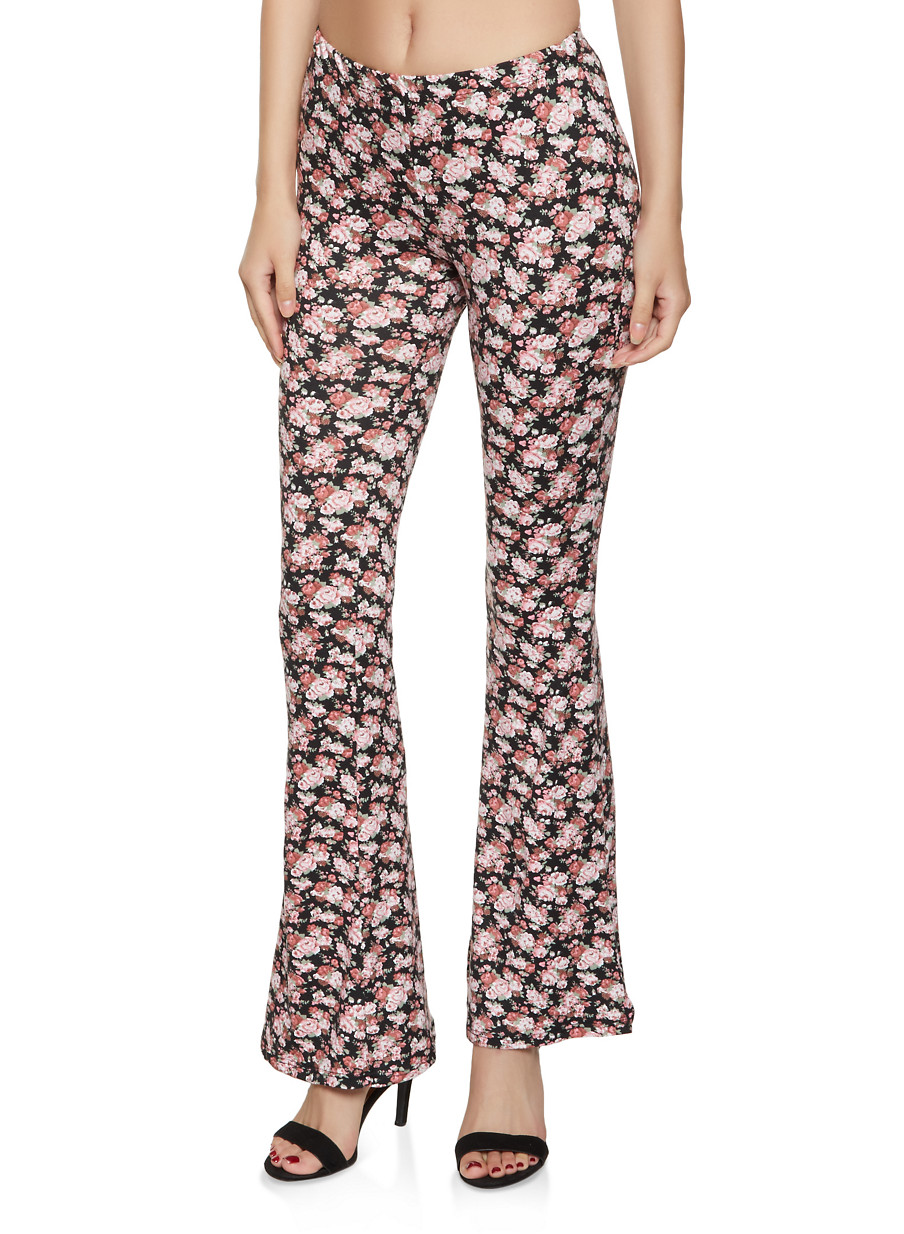 floral flared pants