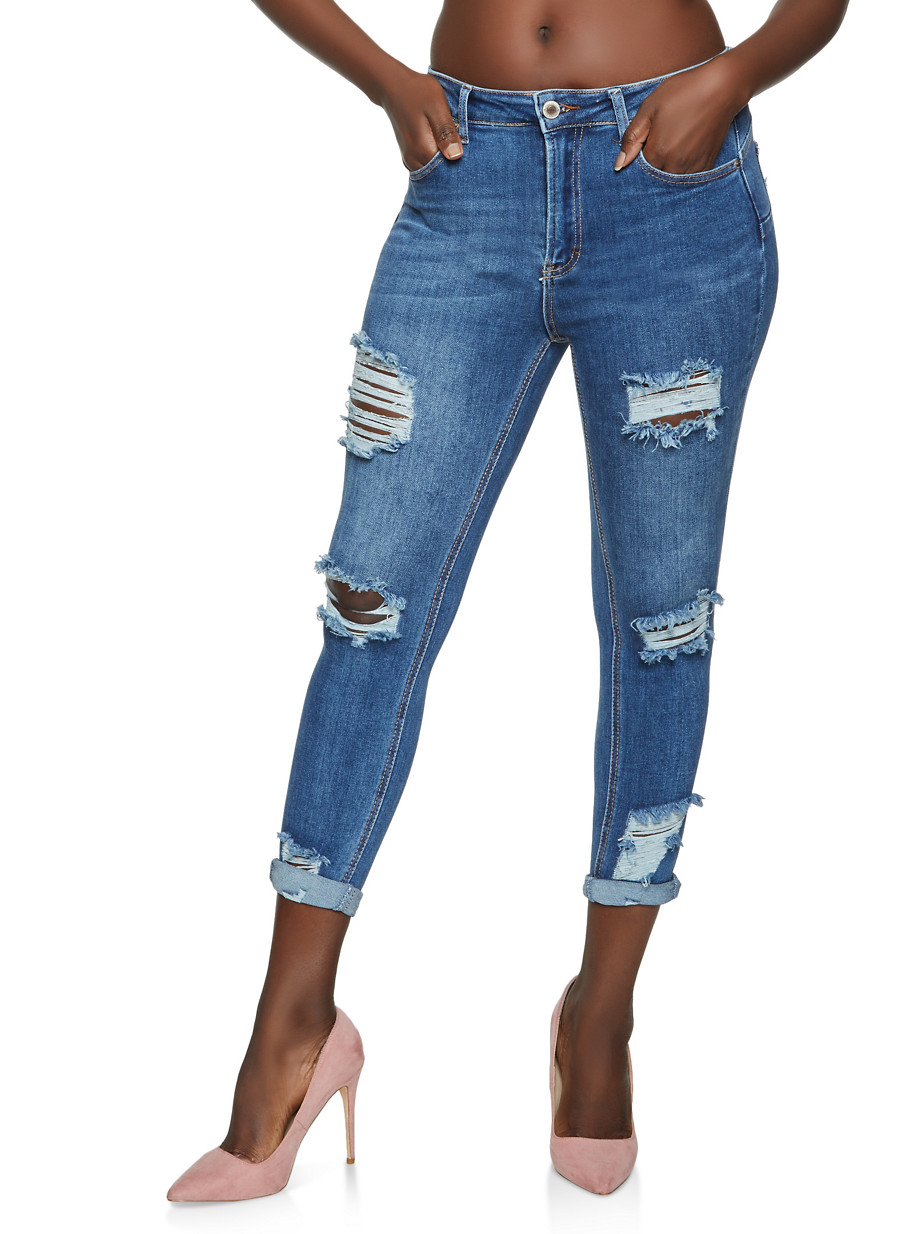 wax ripped jeans