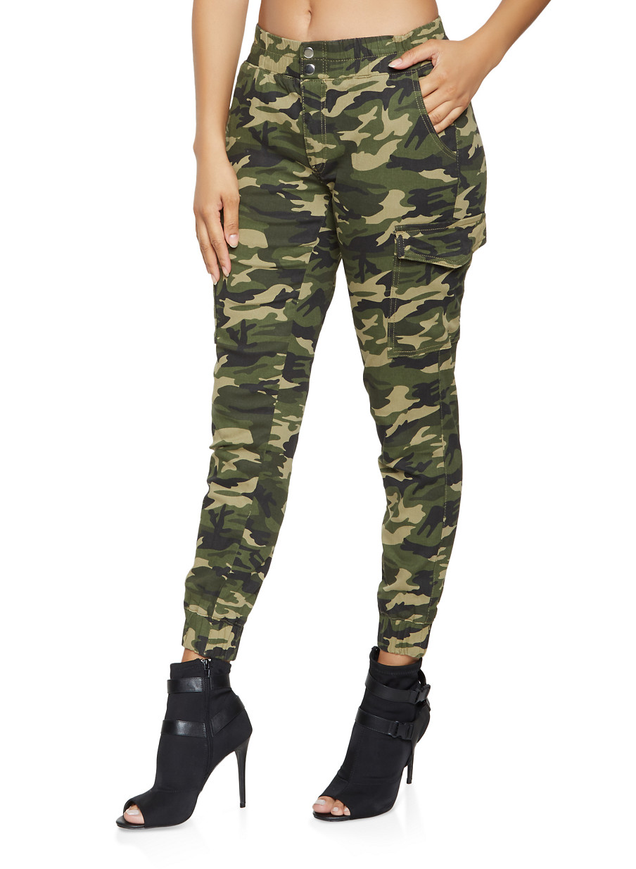 camouflage cargo joggers