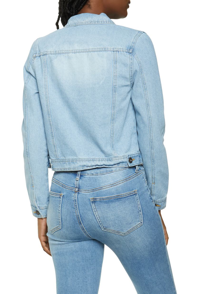 highway jeans distressed denim jacket