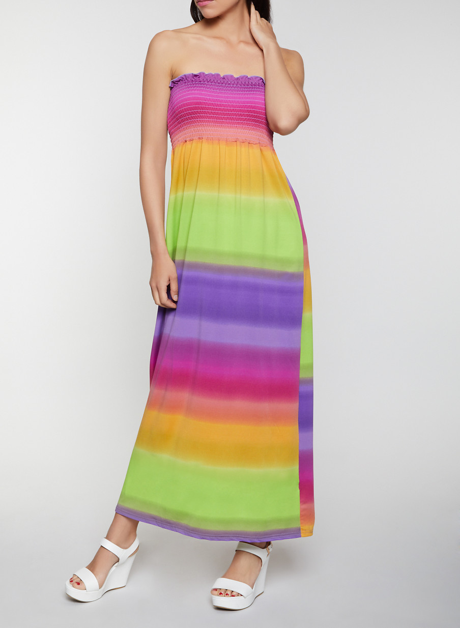 multicolor maxi dress