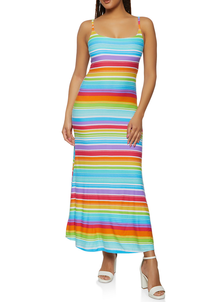 rainbow cami dress