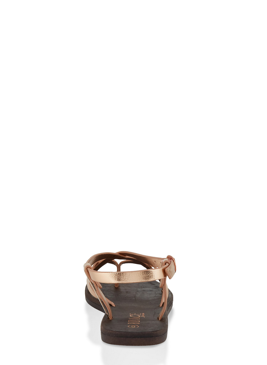 criss cross thong sandals