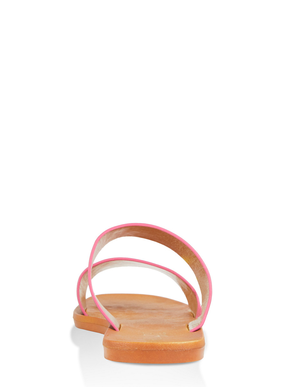two band slide sandals