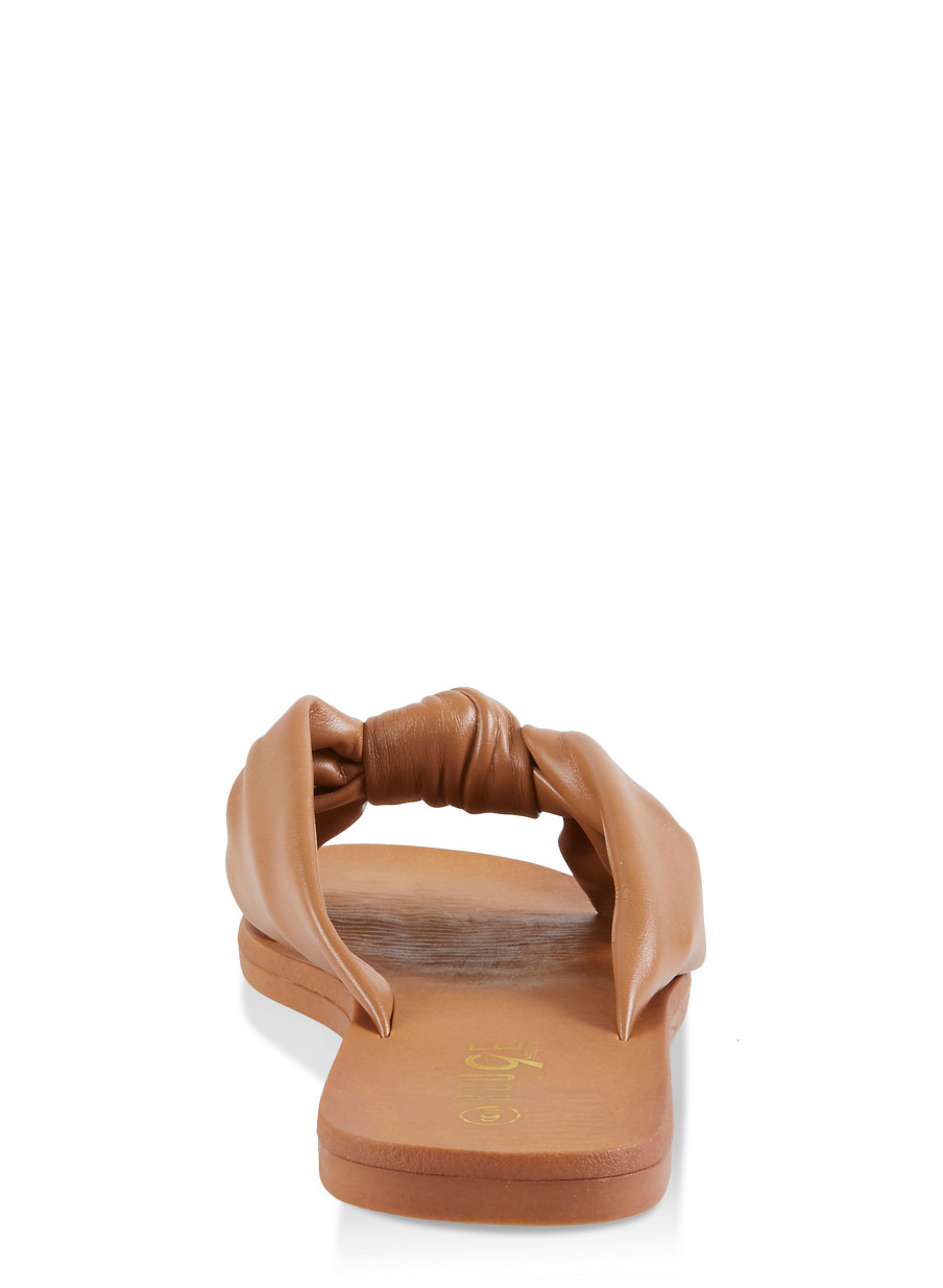 knotted slide sandals