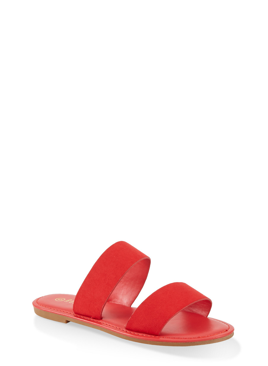 two band slide sandals