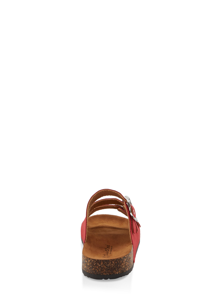 triple buckle sandals