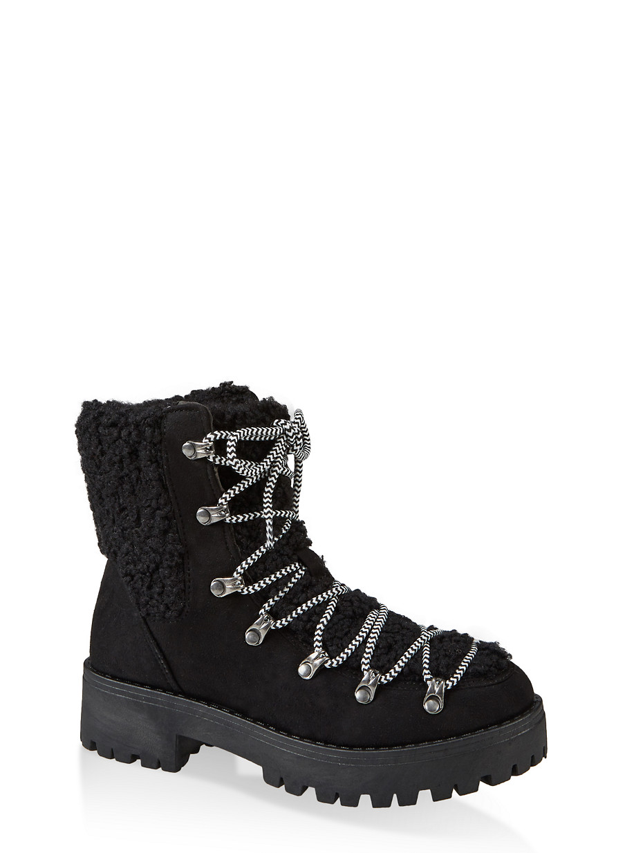 susan sherpa tipped hiker boots