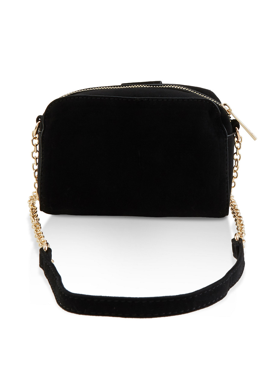 Small Faux Suede Crossbody Bag Rainbow Pinterest Share Product Small Faux Suede Crossbody Bag Black Large