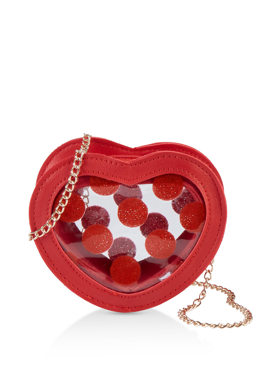 clear heart purse