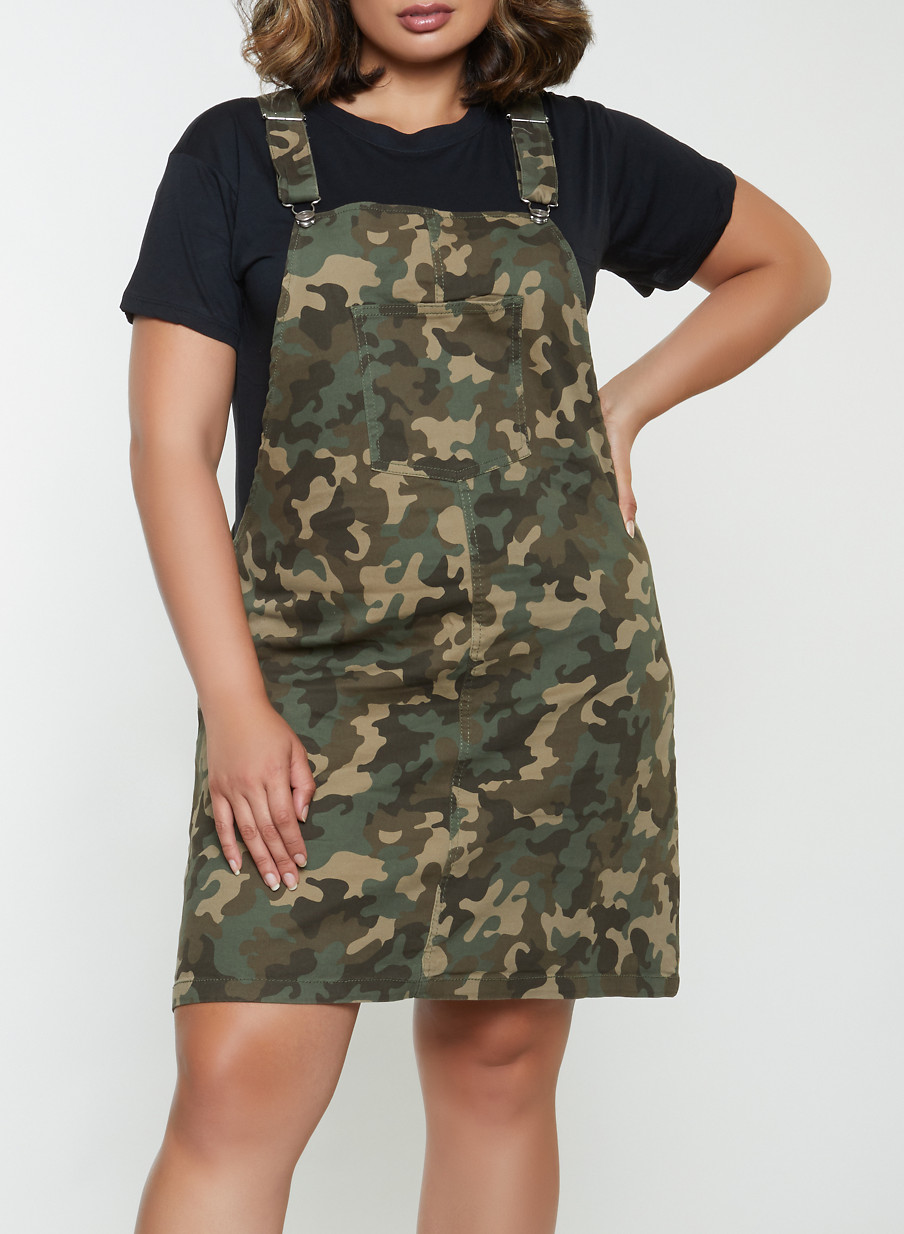 camo t shirt dress plus size