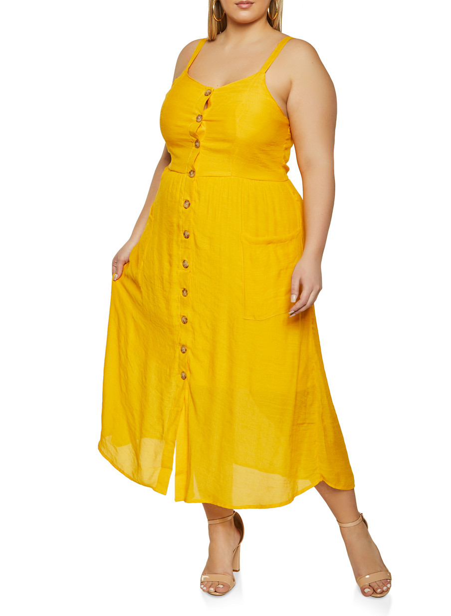 plus size yellow cami