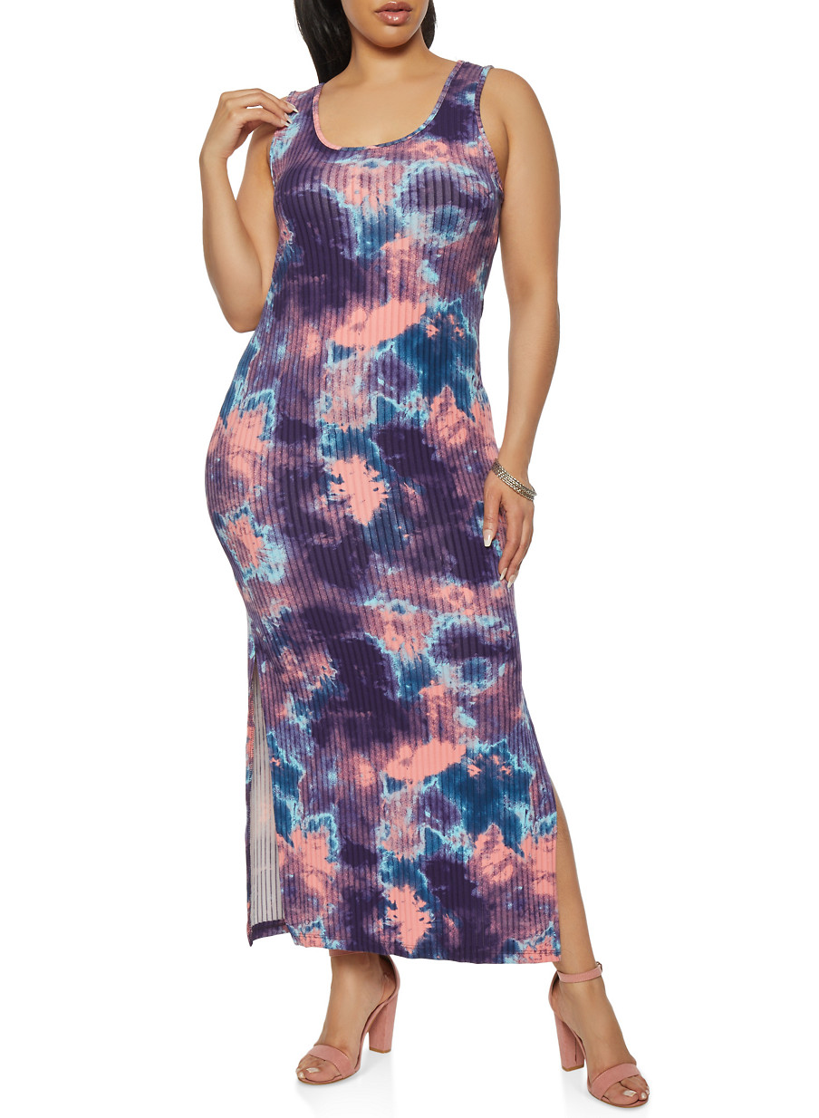 tie dye bodycon dress plus size