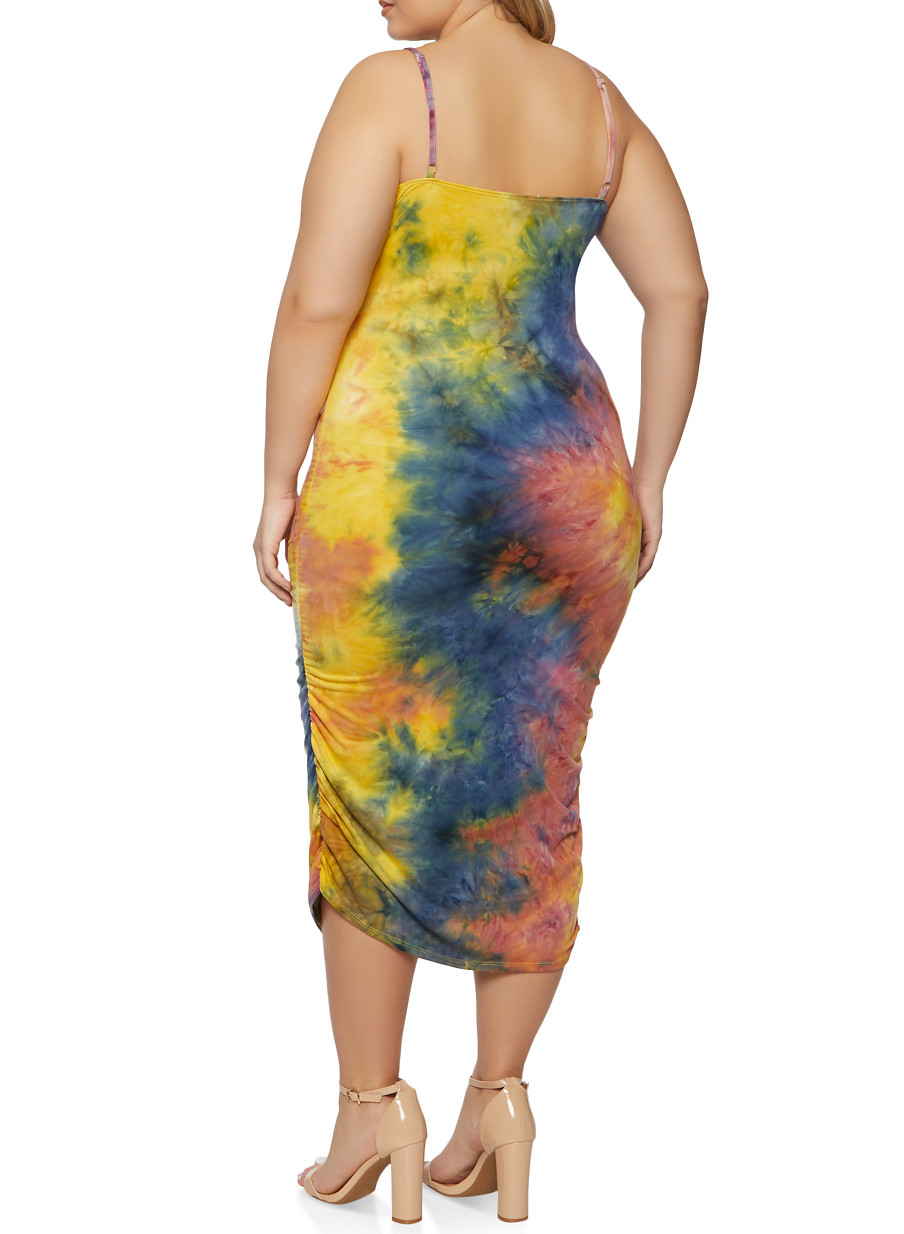 tie dye bodycon dress plus size