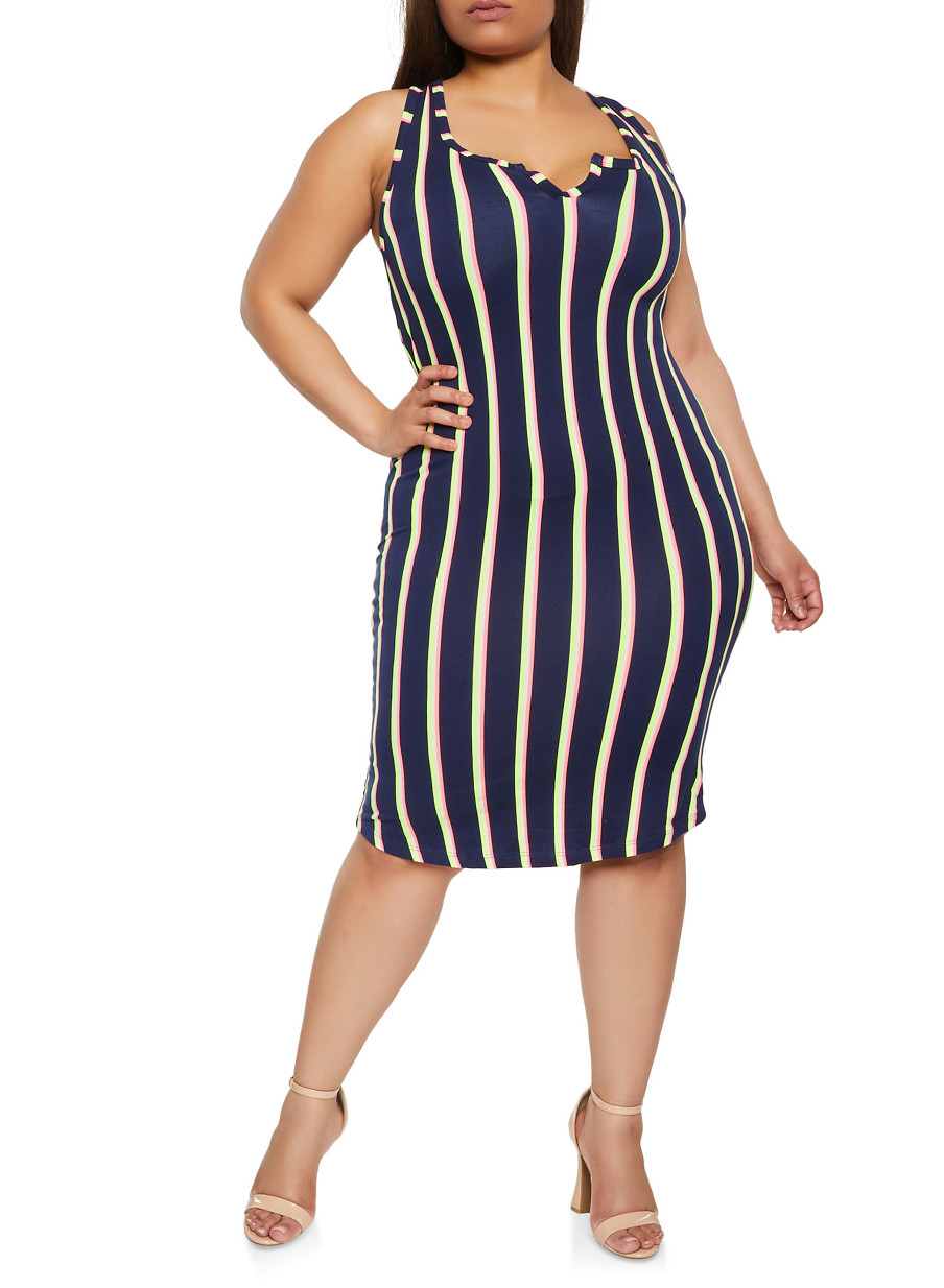 plus size midi tank dress