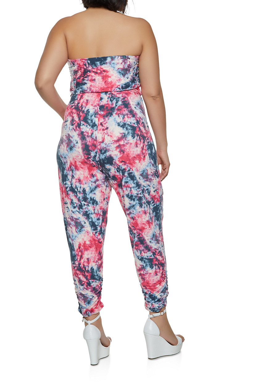 tie dye jumpsuit plus size