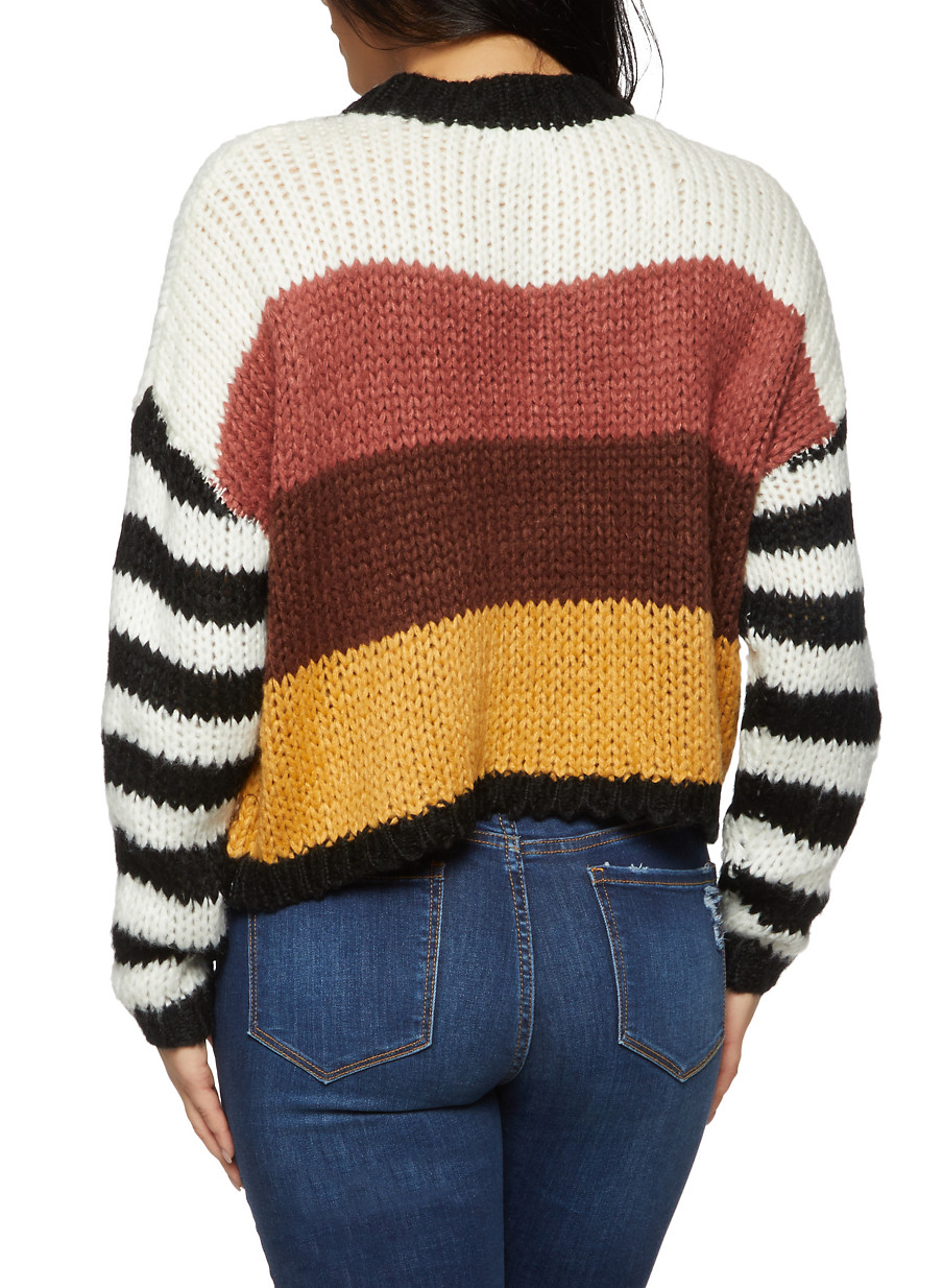 color striped sweater