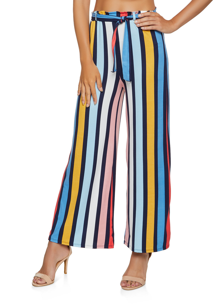 striped palazzo pants