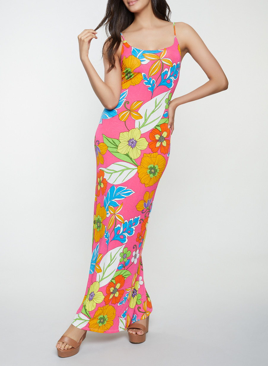 flower print maxi dress