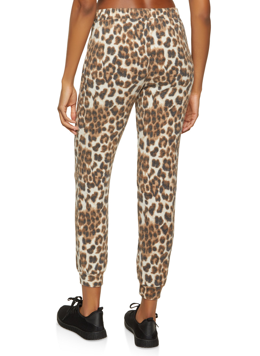leopard print joggers womens