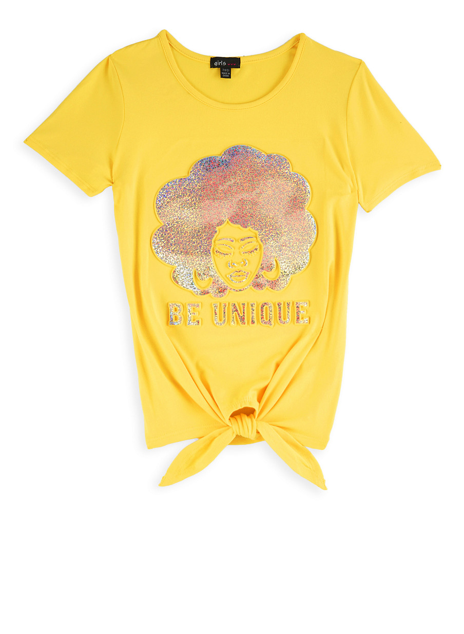 yellow t shirt for girls