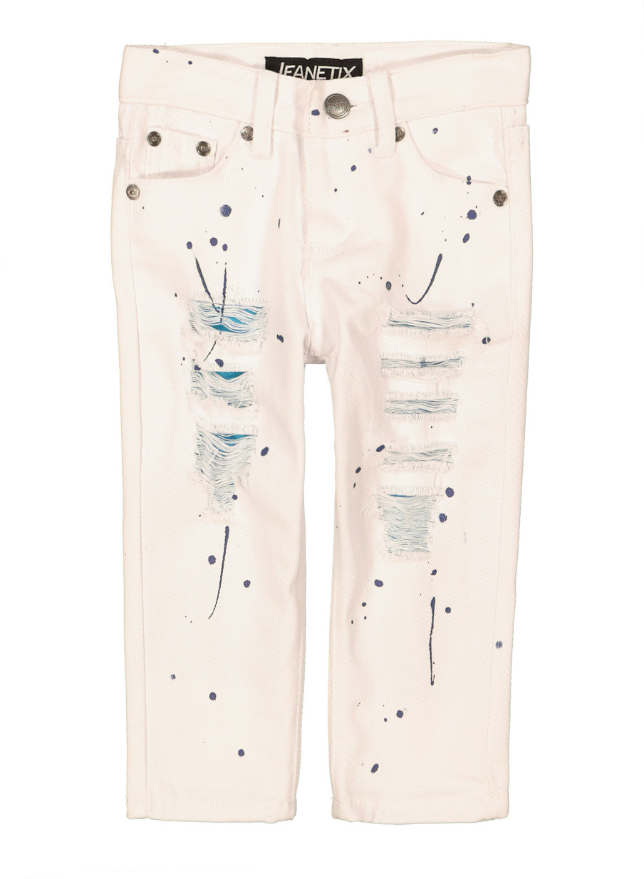 white jeans paint