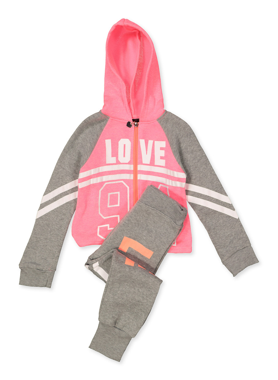 girls sweatshirt and joggers