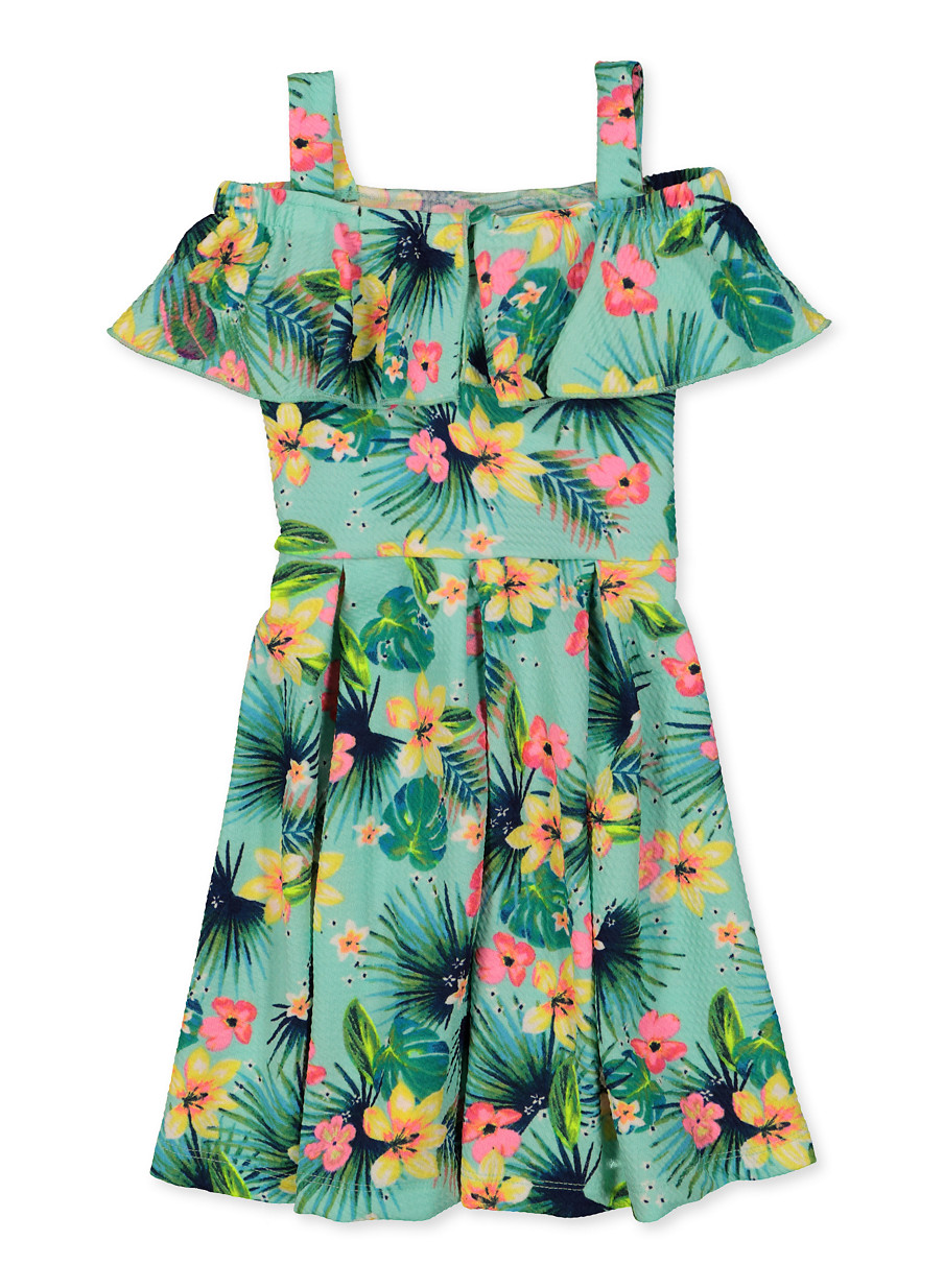 tropical skater dress