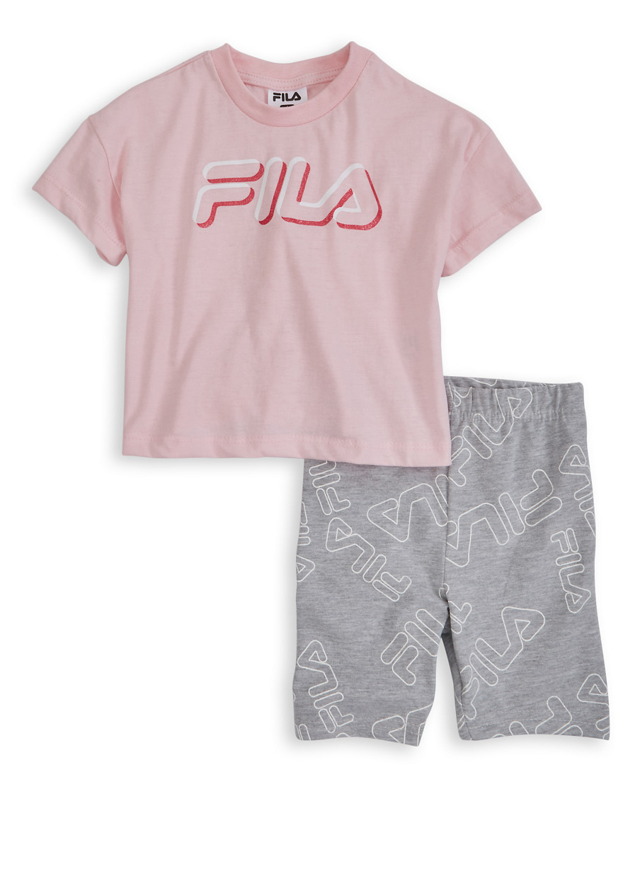 fila biker shorts set