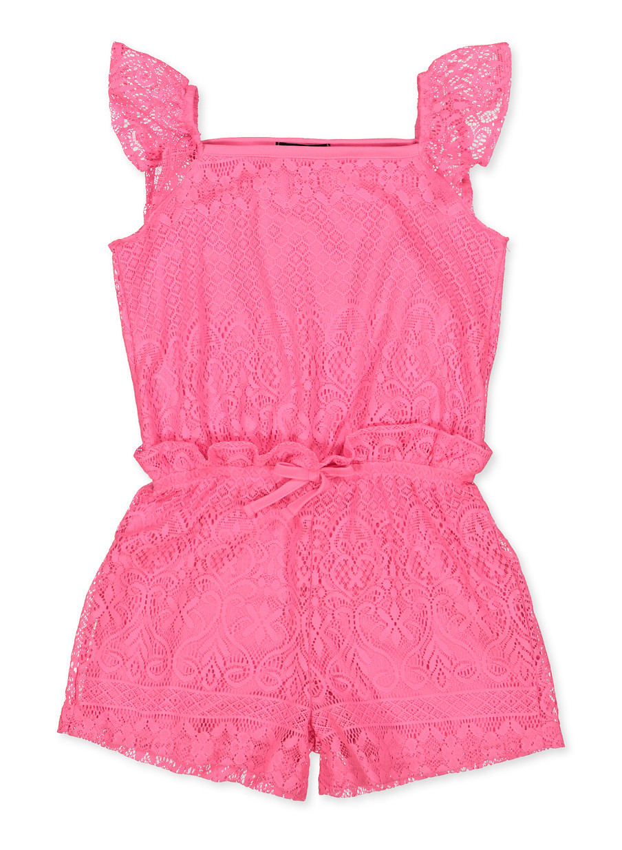 girls lace romper