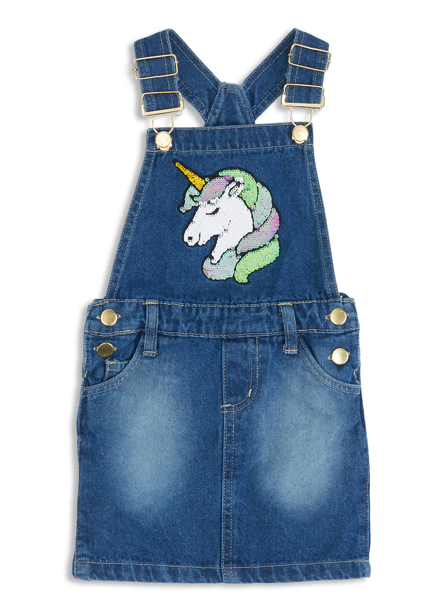 girls jean overall dress