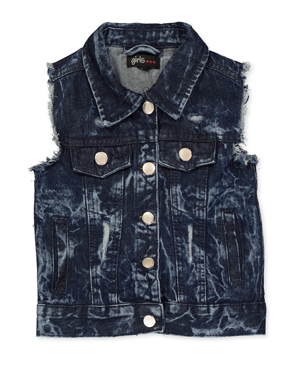 girls denim vest